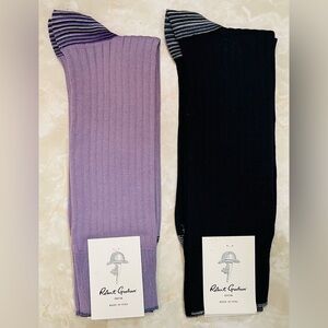 Robert Graham Purple and Black Dress Socks 🧦